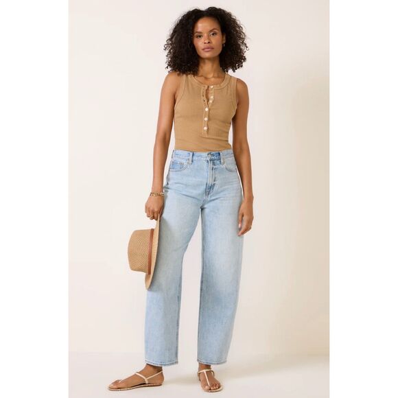 Pistola Wes High Rise Barrel Jeans 24 - Picture 1 of 10